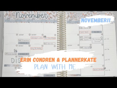 Видео: Планируйте ноябрь вместе со мной! | PlannerKate & Erin Condren