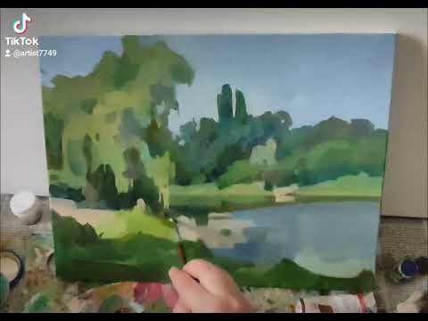 Видео: Невеличкий пейзаж олією #originalart #художник #painting