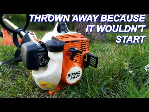 Видео: Бесплатный триммер Stihl выброшен, потому что он не заводится