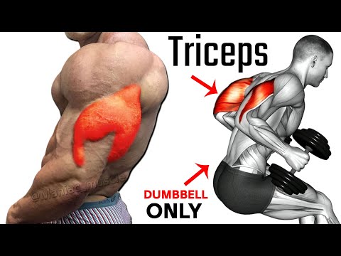 Видео: 9 ЛУЧШИХ ТРЕНИРОВОК ТРИЦЕПСА С ГАНТЕЛЯМИ