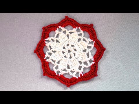 Видео: Вязание крючком/Салфетка подставка под чашку