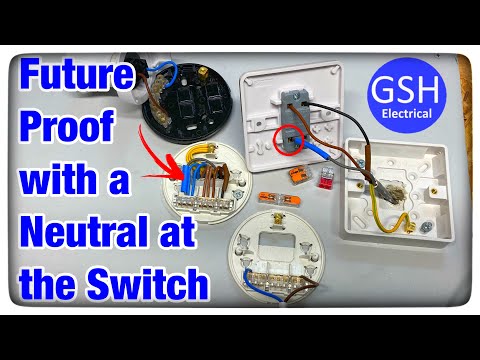 Видео: Как обеспечить будущее вашей цепи освещения с нейтралью на выключателе — метод подключения с трем...
