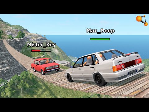 Видео: ДРУЗЬЯ НЕ ПОДЕЛИЛИ ДОРОГУ! ПОДВЕСНОЙ МОСТ ОБОРВАЛСЯ | BeamNG.drive