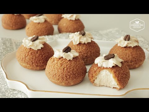 Видео: Кофе Шу с Кракеленом | Заварное печенье | Рецепт слоек с кремом