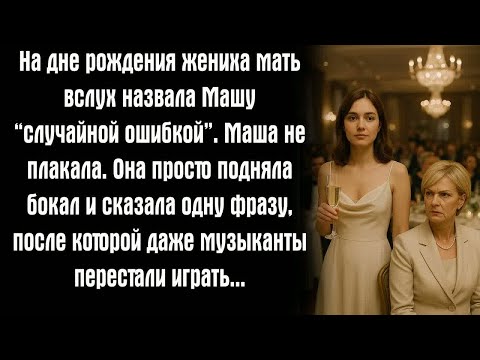 Видео: На дне рождения жениха мать вслух назвала Машу “случайной ошибкой”. Маша не плакала. Она просто...