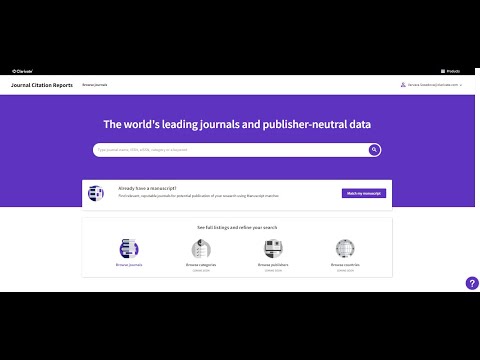 Видео: Обновленный Journal Citation Reports 2021