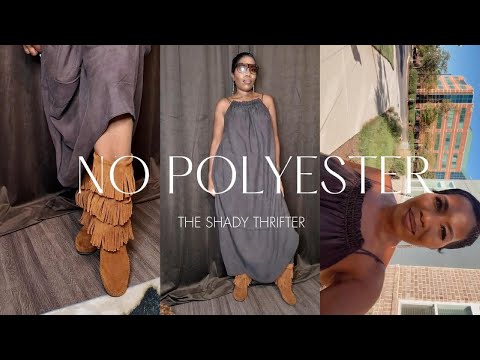 Видео: Только натуральные ткани секонд-хенда: 8 полностью натуральных нарядов (без синтетических тканей)...