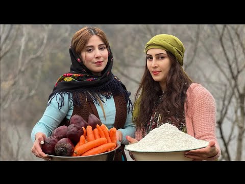 Видео: Выпечка фруктового хлеба в деревне! Готовим в снежный день