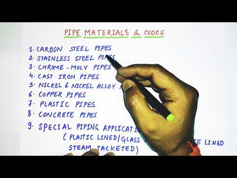 Видео: [Английский] Коды и спецификации материалов трубопроводов