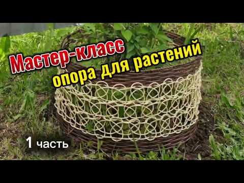 Видео: Опора для цветов из ротанга