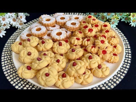 Видео: Ассортимент печенья из одного вида теста, очень вкусное и простое в приготовлении.