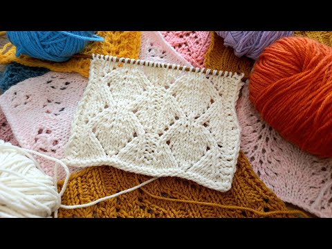 Видео: 💥 Вязать легко и просто -  ромбовидный узор спицами 🥰😍 knitting patterns😍