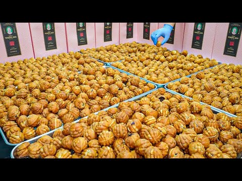 Видео: Удивительный! Как приготовить очень вкусные ореховые пирожные - Korean Street Food