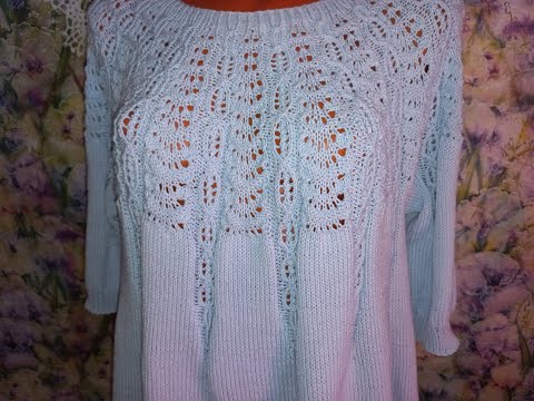 Видео: КРАСИВАЯ АЖУРНАЯ КОКЕТКА СПИЦАМИ.💥ПОПЕТЕЛЬНЫЙ МК. 29-51 ряды.