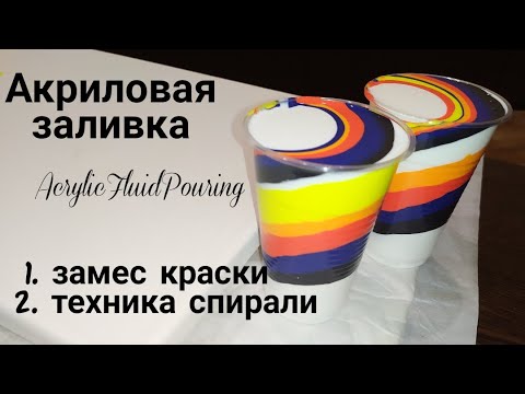 Видео: Fluid Art (Флюид Арт): ЗАМЕС КРАСКИ, ПРОПОРЦИИ, мастер- класс. Техника cпираль. Painting