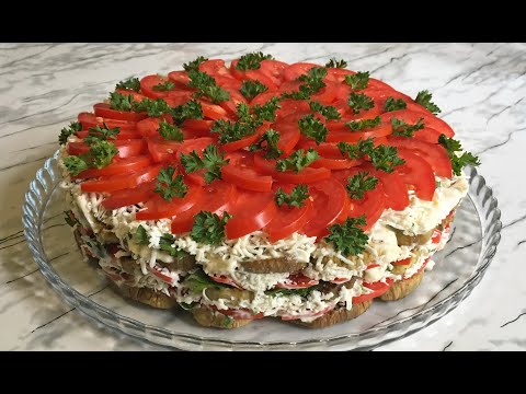 Видео: НОВИНКА! Закусочный Торт "Баклажанчик" Закуска Займет Центр Стола и Станет Вашим Фирменным Блюдом!