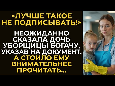 Видео: «Лучше такое не подписывать!» — сказала дочь уборщицы богачу, указав на документ. А стоило ему…