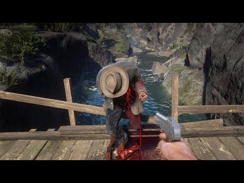 Видео: Red Dead Redemption 2: Пытки и жестокое убийство NPC #29 (Euphoria Ragdolls)