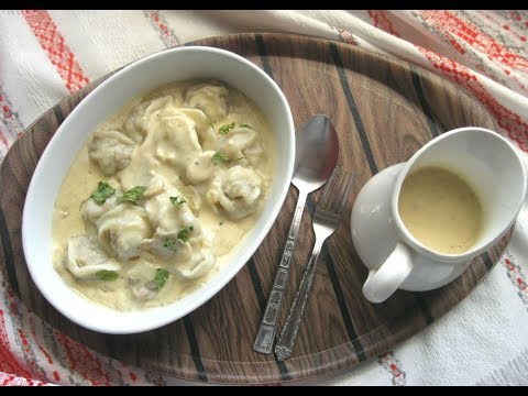 Видео: Пельмени с шампиньонами и грибным соусом