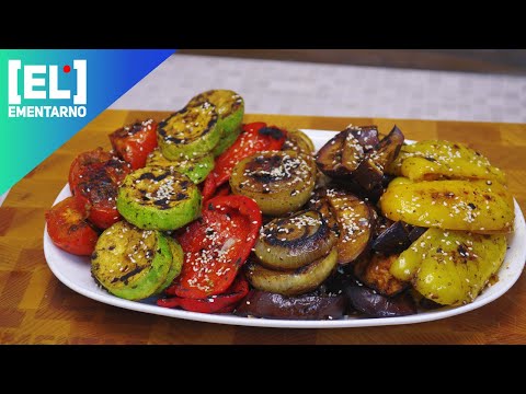 Видео: Овощи на сковороде гриль 🍅🍆🌶🧅