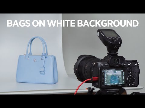Видео: Как фотографировать сумки на белом фоне — мастерство предметной фотографии
