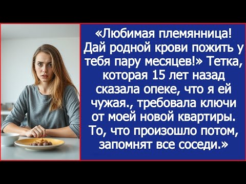 Видео: Тетка, которая 15 лет назад сказала опеке, что я ей чужая., требовала ключи от моей новой квартиры.