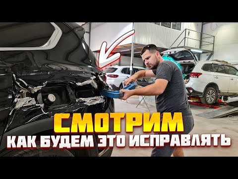 Видео: Замена заднего крыла на автомобиле! Рихтовка, подготовка, грунт, покраска и т.д!
