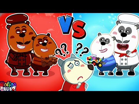 Видео: Почему Пандо стал шоколадным? | Учимся безопасно играть на кухне | Wolfoo Russian