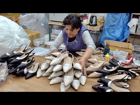Видео: Как корейская фабрика по производству высоких каблуков выпускает тысячи туфель