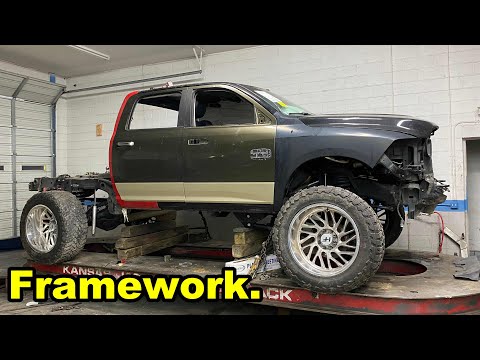 Видео: Ремонт рамы на моём разбитом Dodge Ram 2500 2018 года выпуска
