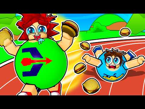 Видео: Мы Стали Супер Толстыми и Устроили Гонку Катаясь в Roblox!! 😂 (Fat Race)