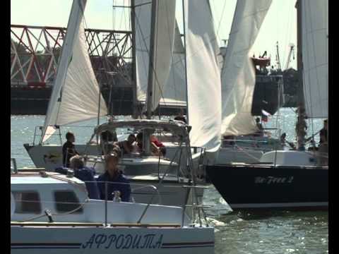 Видео: Ростов-на-Дону. Яхтклуб "Аврал". Регата.