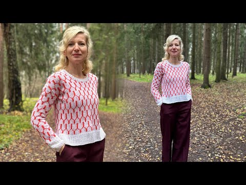 Видео: Жаккардовый джемпер «Зигзаги»/ Подробное видео описание + МК авторского узора 🧶