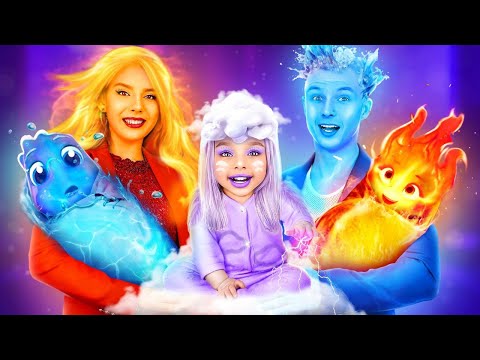 Видео: У Огня и Воды Родился Ребенок Воздух! Эмбер и Уэйд из Элементарно в Реальной Жизни