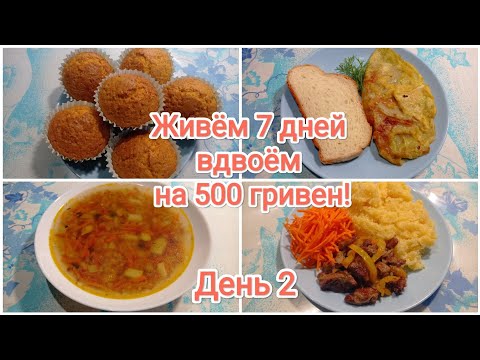 Видео: Живём 7 дней вдвоём на 500 гривен! День 2