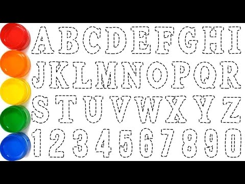 Видео: Простые заглавные буквы от А до Я: рисование и раскрашивание для начинающих | Фонетическая песня ...