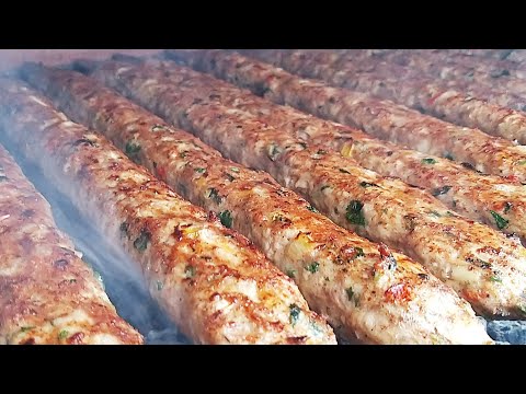 Видео: Люля кебаб из курицы, шашлык из свиного шея
