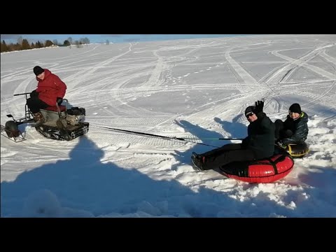 Видео: ПОКАТУШКИ НА ВАТРУШКАХ!!! ЕЩЁ ОДИН СПОСОБ КАТАТЬСЯ НА МОТОБУКСИРОВЩИКЕ!