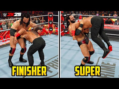 Видео: 50 приемов, которые можно использовать в качестве суперфинишинга в WWE 2K25