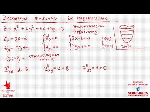 Видео: Математика без Ху%!ни. Экстремум функции 2х переменных.