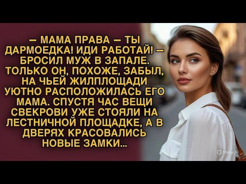 Видео: Муж оскорбил жену, но вскоре вещи его мамы оказались за дверью