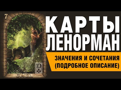 Видео: Карты Ленорман. Карта Змея (07). Значения и сочетания карт.