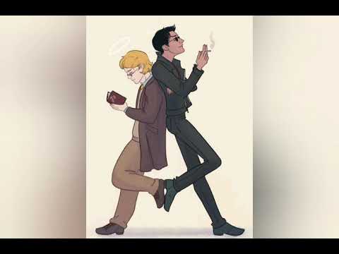 Видео: Яой клип " Благие знамения" Кроули и Азирафель. Вдвоём - Наргиз feat.  Максим Фадеев