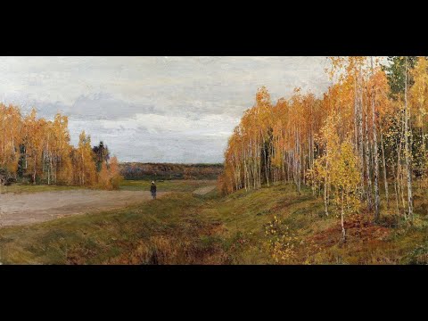 Видео: "Золотая осень" рисуем пейзаж с комментариями для начинающих| минимум красок и всего две кисти