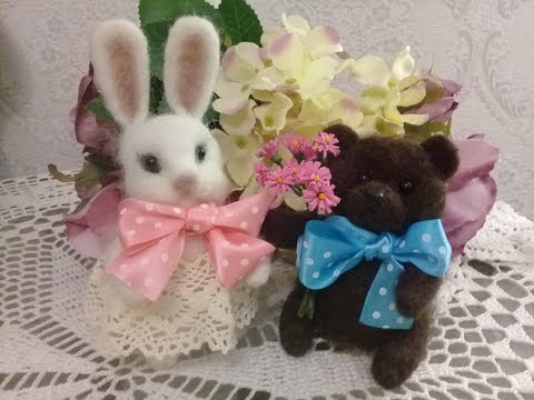 Видео: ЗАЙЧИК -- СУХОЕ  ВАЛЯНИЕ /ШКОЛА  ФЕЛТИНГА Татьяны Шелиповой /FELTING  RABBIT/毡玩具