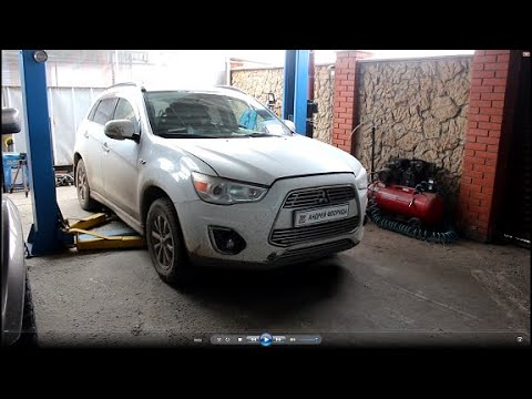 Видео: Что лучше откачать масло или слить через пробку на Mitsubishi ASX Мицубиси АСХ 1,8 2013 года