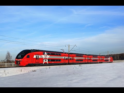 Видео: ЭШ2 Аэроэкспресс (Stadler KISS EMU)