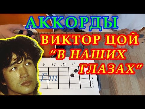 Видео: В НАШИХ ГЛАЗАХ Аккорды 🎸 ВИКТОР ЦОЙ и ГРУППА КИНО Разбор песни на гитаре Гитарный Бой ДЛЯ НАЧИНАЮЩИХ