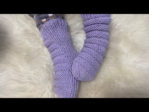 Видео: Детские носки бананы без пятки для начинающих