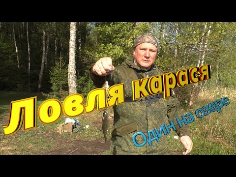 Видео: Рыбалка в мае на карася. Один на озере.